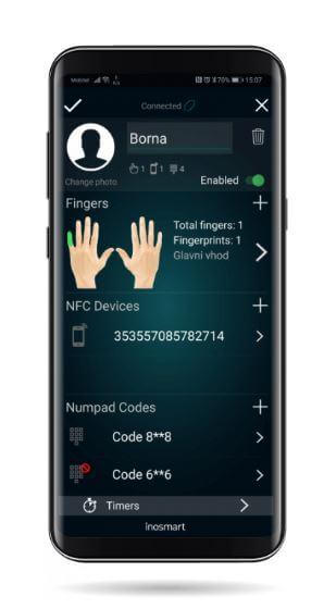 Image d'un téléphone pour reconnaître votre empreinte digitale pour vos clefs.