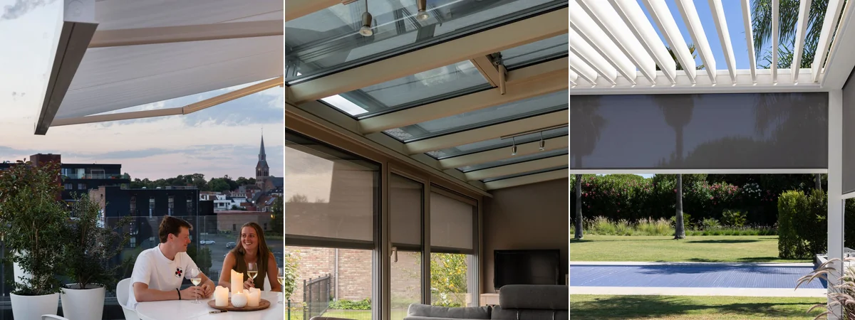 Trois solutions pour aménager une terrasse : pergola bioclimatique, véranda et store banne comparées