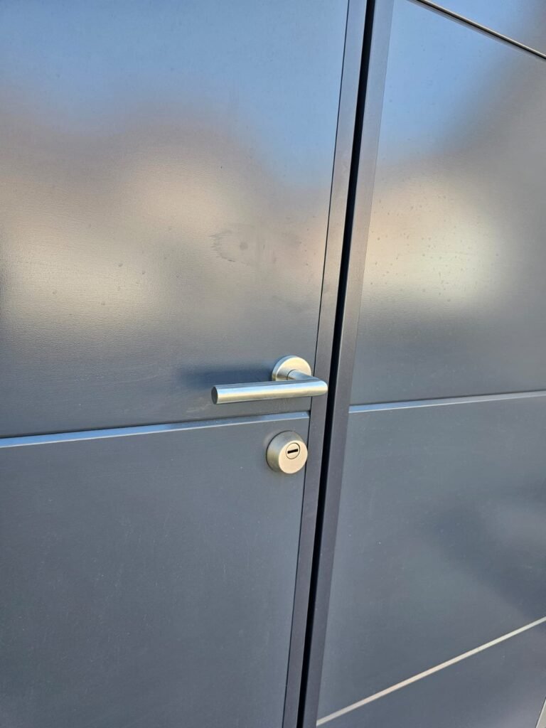 Poignée et cylindre du portillon intégré de la porte de garage Moos, Quetigny